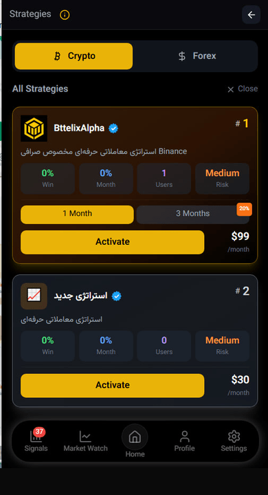 Strategy Marketplace